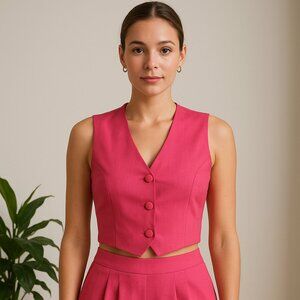 Shein Pink Vest & Shorts Set